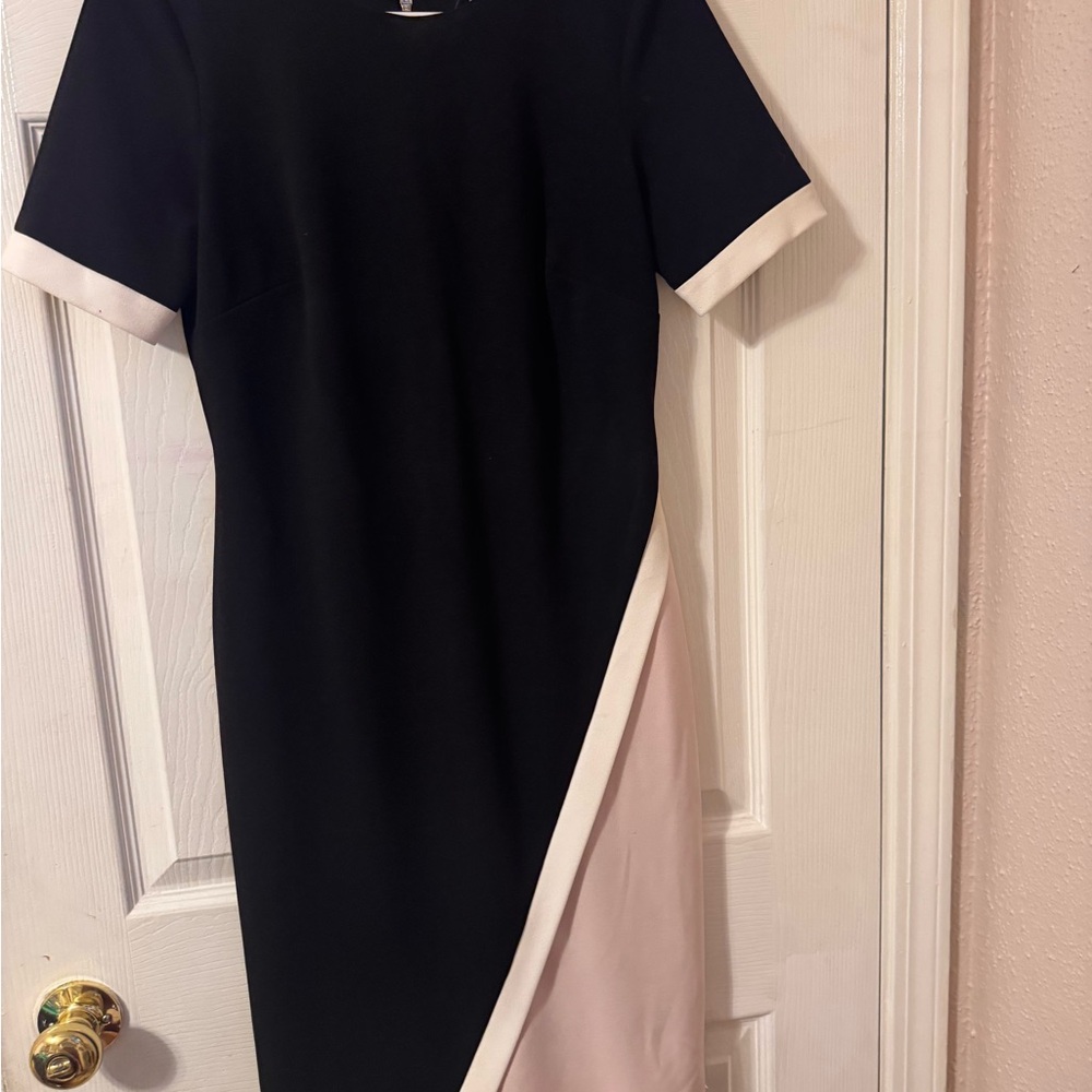 Elegant Black and Cream Dress